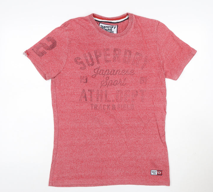 Superdry Men’s Red M Track & Field Graphic Print Crew Neck T-Shirt