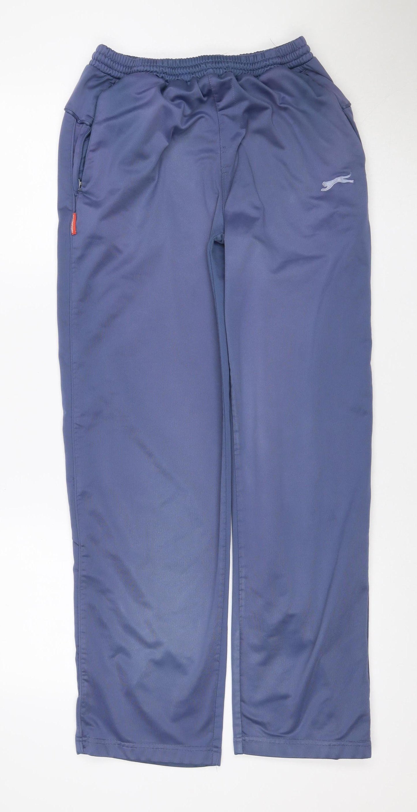 Slazenger Men’s Blue S Track Pants Straight Leg Zip Pockets