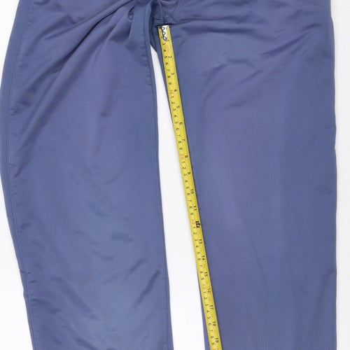 Slazenger Men’s Blue S Track Pants Straight Leg Zip Pockets