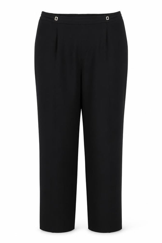 Marks and Spencer Women's Black UK 18 Elastic Waist Straight Trousers