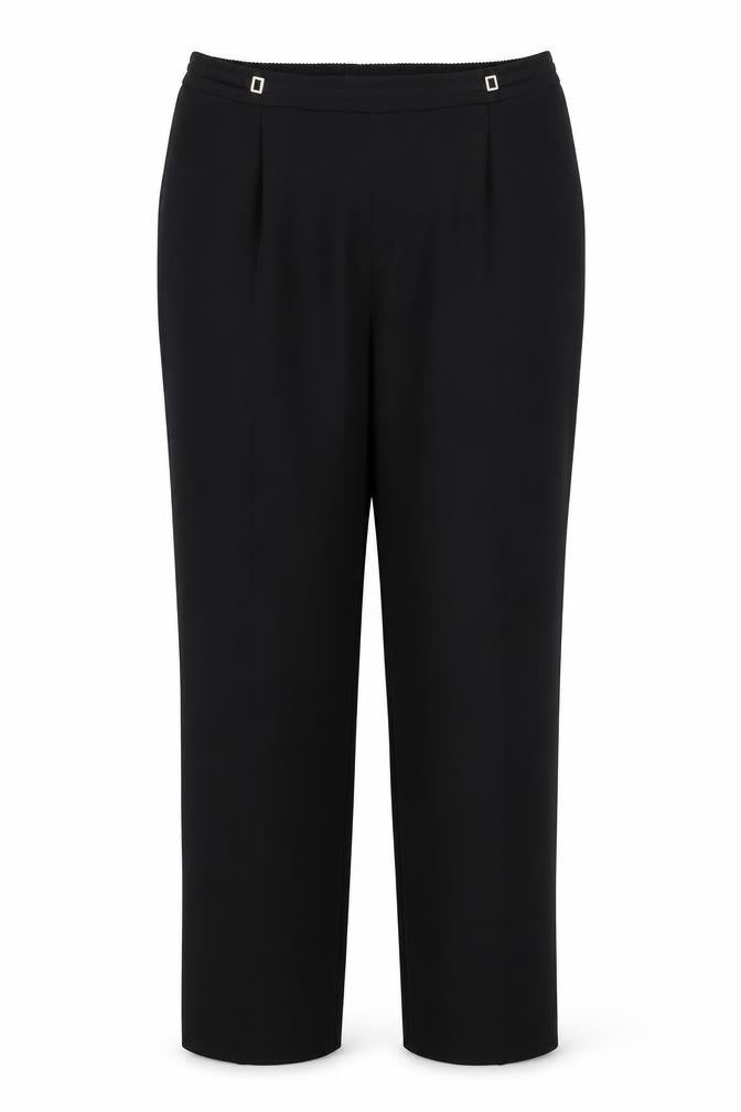 Marks and Spencer Women's Black UK 18 Elastic Waist Straight Trousers