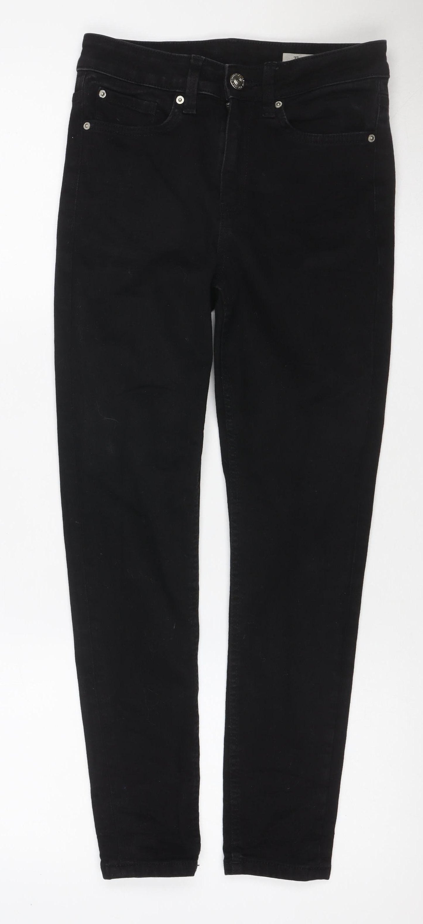 The Ivy Women’s Black Size 8 Short Skinny Stretch Jeans 5 Pocket