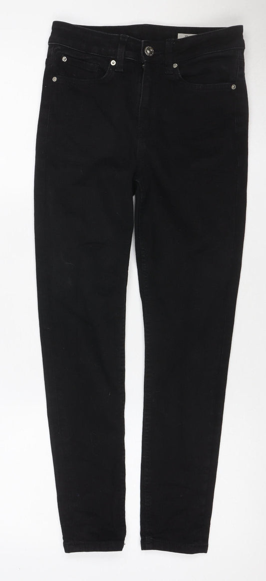 The Ivy Women’s Black Size 8 Short Skinny Stretch Jeans 5 Pocket