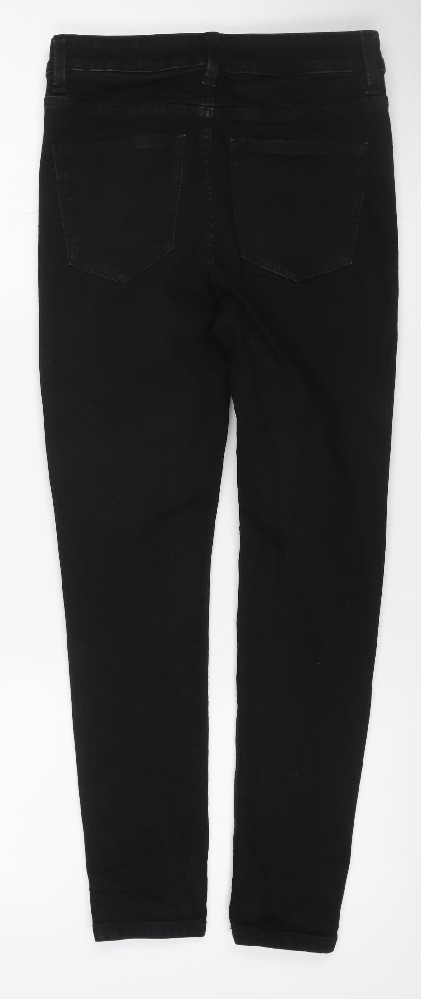 The Ivy Women’s Black Size 8 Short Skinny Stretch Jeans 5 Pocket
