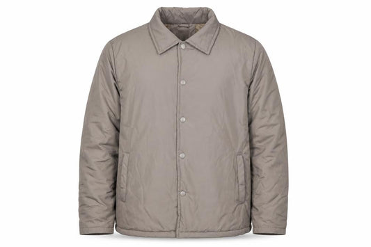 boohooMAN Men’s Grey Tall L Padded Snap Button Jacket Coat