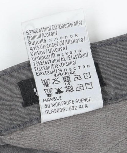Marble Women’s Grey UK 10 Straight Stretch Jeans 5 Pocket
