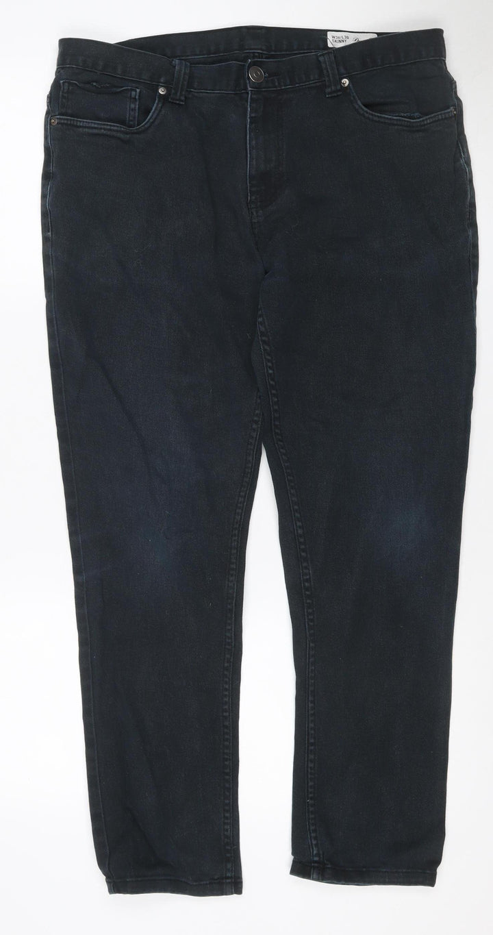 Denim Co. Men's Black W36 L30 Skinny Stretch Jeans