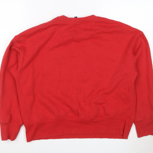 H&M Divided Women’s Red S Paris 95 Graphic Pullover Sweatshirt