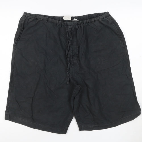 Calvin Klein Men’s Black L Cotton Drawstring Elastic Waist Shorts