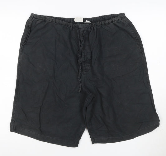 Calvin Klein Men’s Black L Cotton Drawstring Elastic Waist Shorts