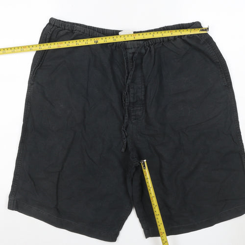 Calvin Klein Men’s Black L Cotton Drawstring Elastic Waist Shorts