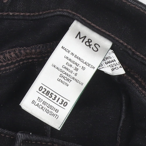 Marks and Spencer Women’s Black UK 10 Short Skinny Stretch Jeans