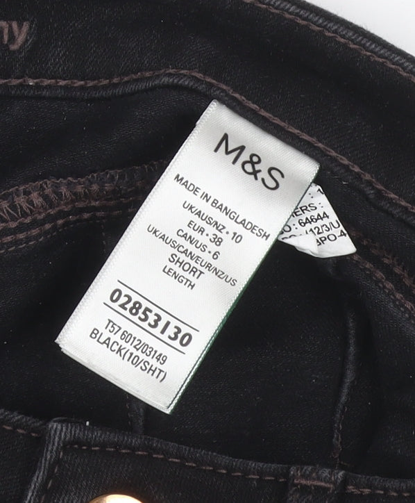 Marks and Spencer Women’s Black UK 10 Short Skinny Stretch Jeans