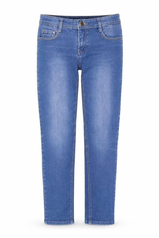 B.S Jeans Women Blue UK 8 Straight Mid Rise Stretch Denim Jeans