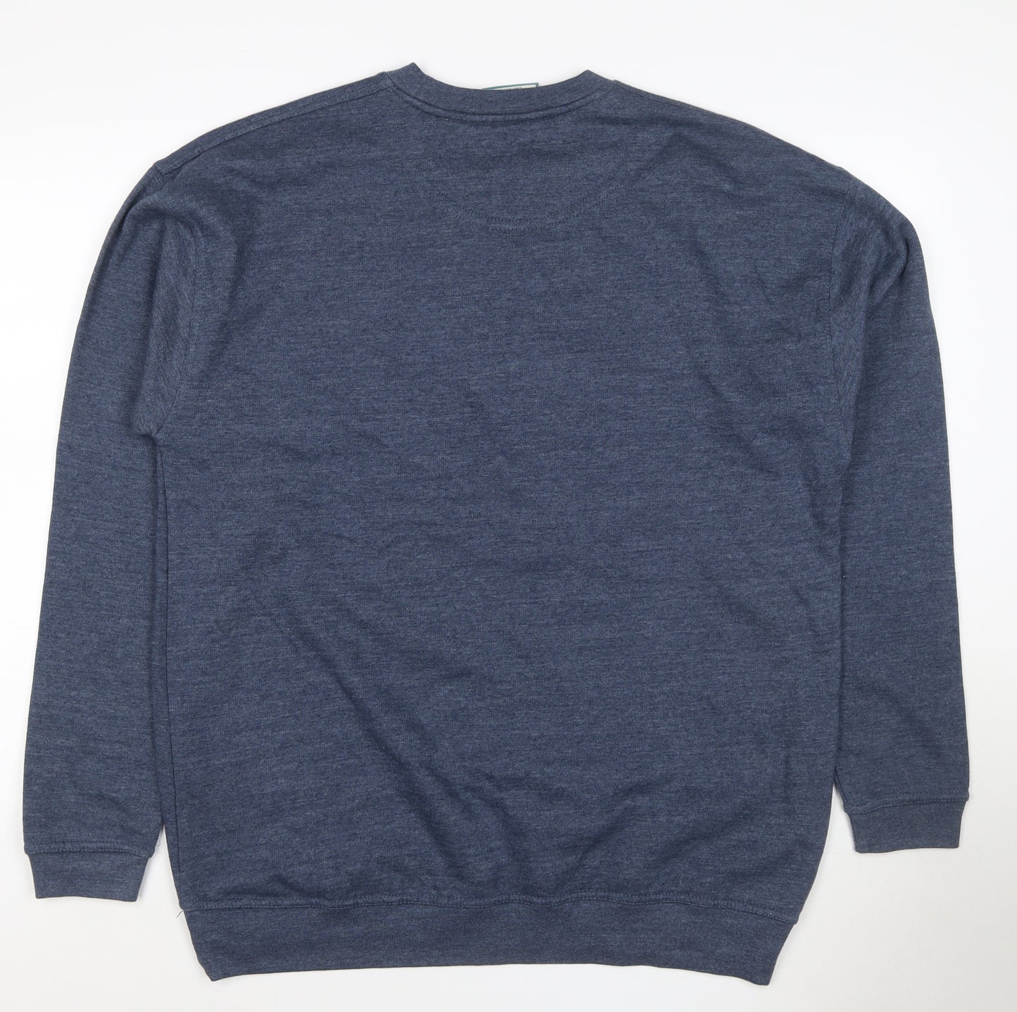 Cambridge University Men’s Blue L Crew Neck Logo Sweatshirt Pullover