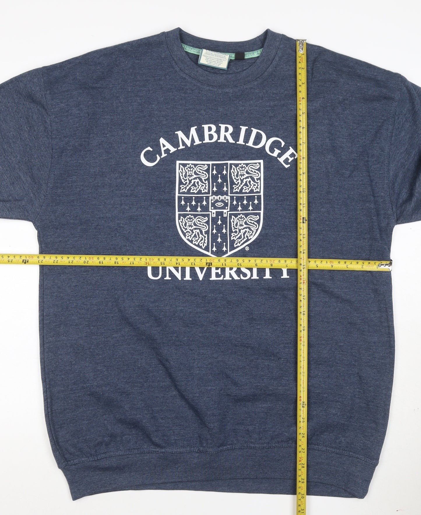 Cambridge University Men’s Blue L Crew Neck Logo Sweatshirt Pullover