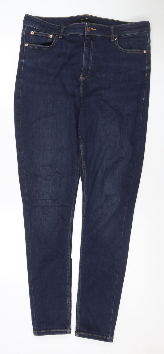 Envii Women’s Blue UK 16 Bootcut Stretch Dark Wash Jeans