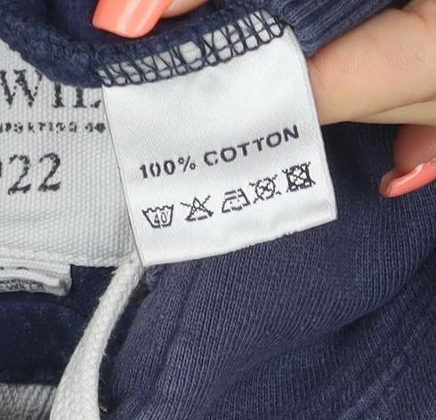 Jack Wills Women’s Blue Size 10 Pullover Hoodie Graphic Logo