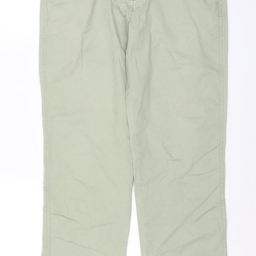 George Men’s Green 32W 32L Stretch Khaki Straight Jeans
