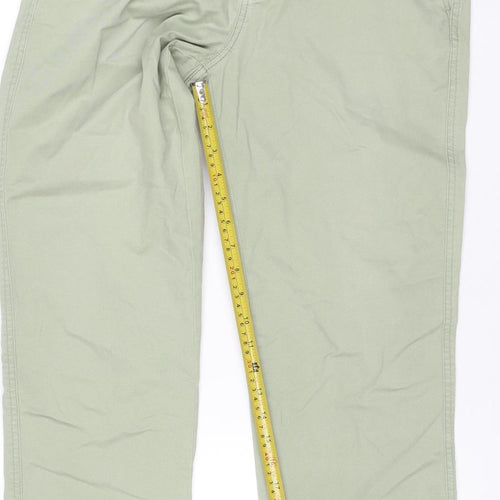 George Men’s Green 32W 32L Stretch Khaki Straight Jeans