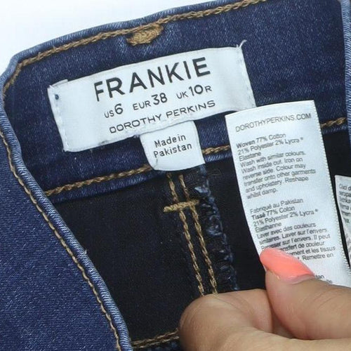 Dorothy Perkins Frankie Women’s Blue UK 10 Regular Skinny Stretch Jeans