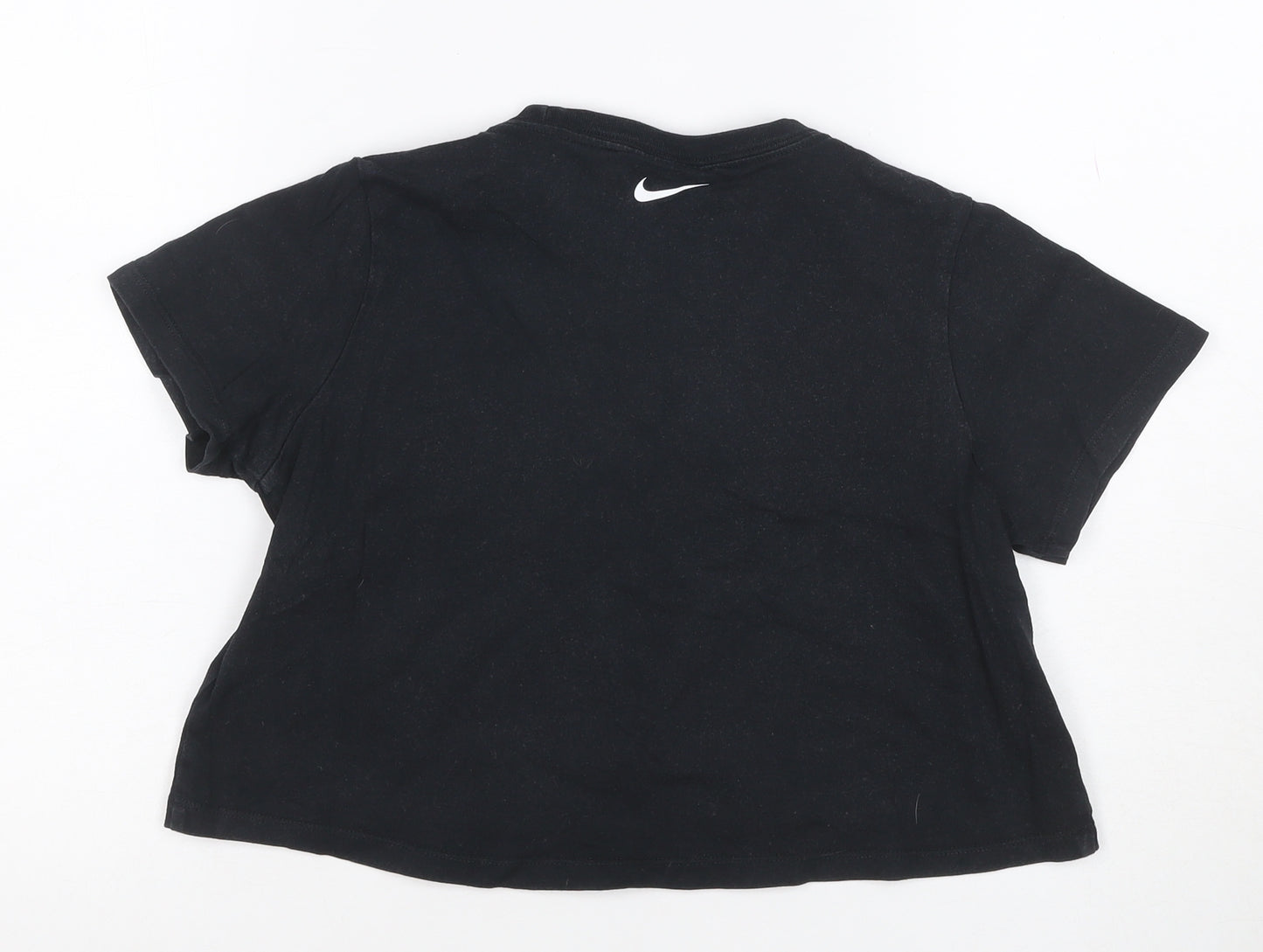 Nike Girls Black 146 Basic Logo Jersey Short Sleeve T-Shirt