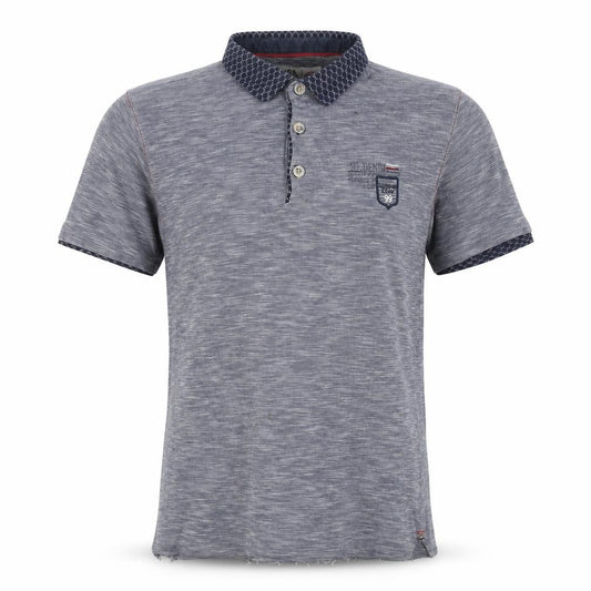 Cuba Men’s Grey XL Short Sleeve Logo Polo Shirt Contrast Collar