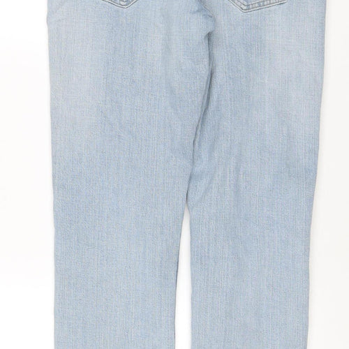Next Men’s Blue 32R Light Wash Straight Leg Cotton Jeans