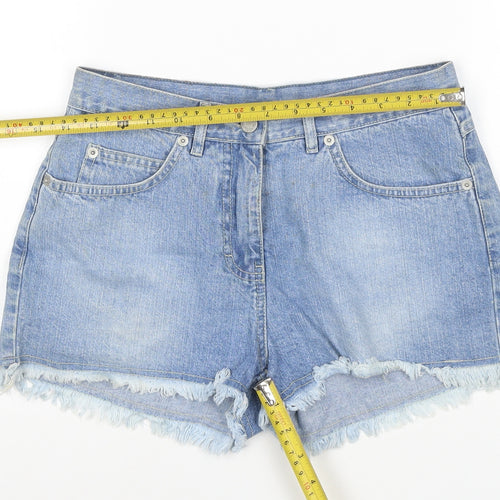 Bay Women’s Blue Size 10 High Rise Cut-Off Denim Shorts 100% Cotton