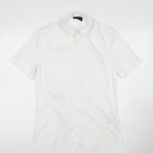 ASOS Design Men’s White XS Short Sleeve Button-Up Point Collar Shirt
