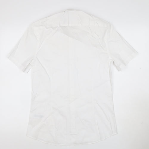 ASOS Design Men’s White XS Short Sleeve Button-Up Point Collar Shirt