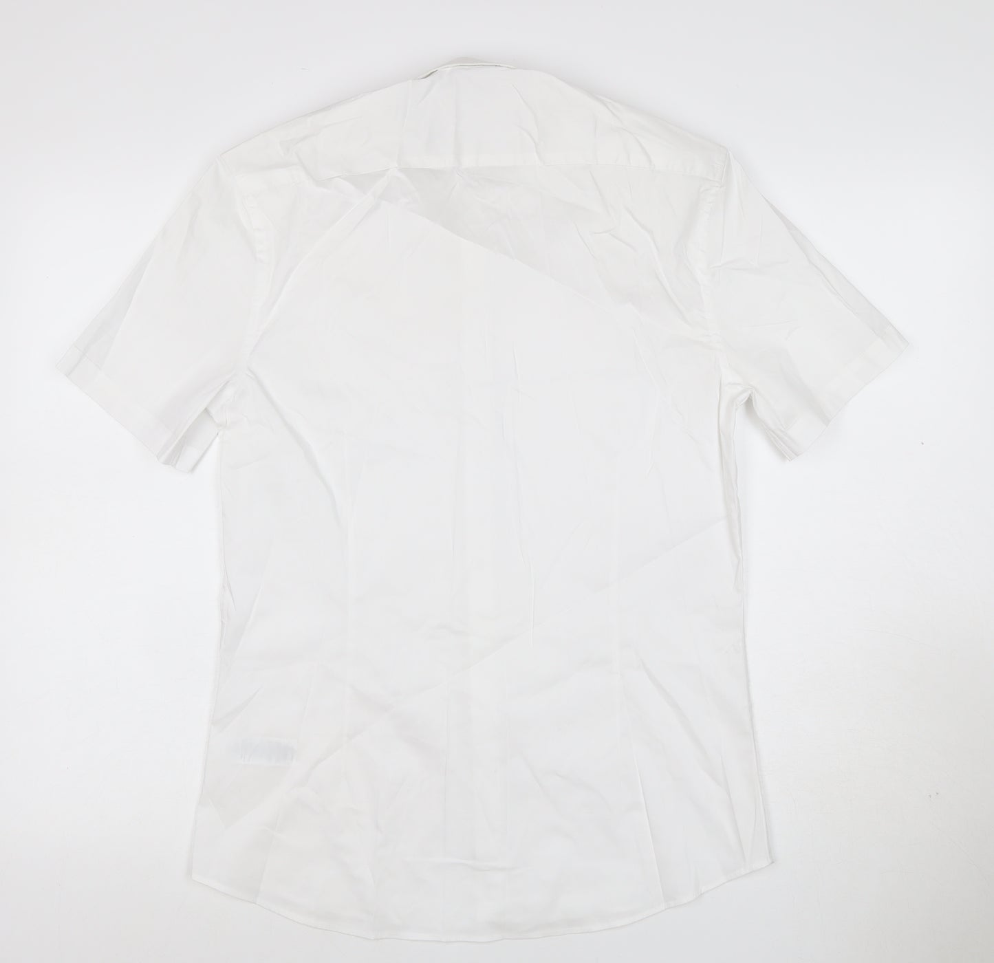 ASOS Design Men’s White XS Short Sleeve Button-Up Point Collar Shirt