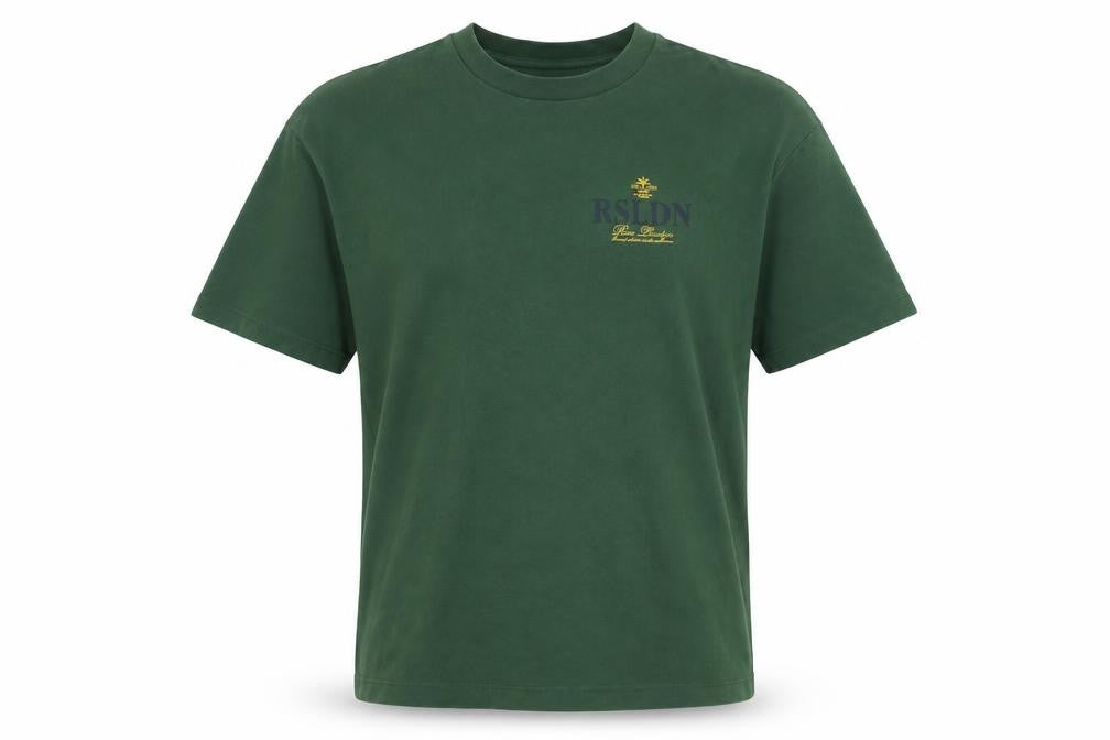 Rose London Men's Green M Graphic Logo Cotton Crew Neck T-Shirt