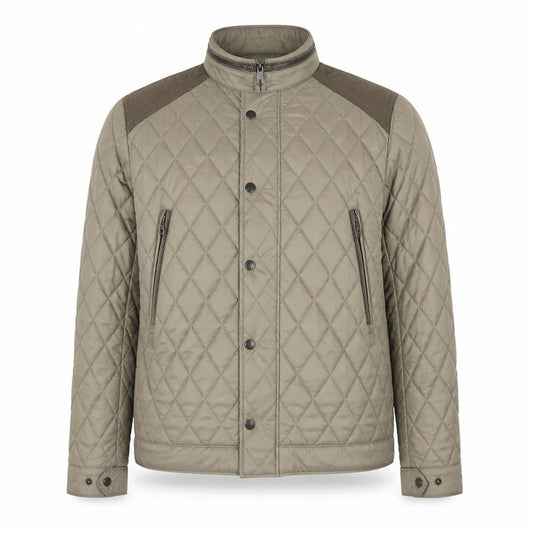 Zara Man Men’s Beige M Quilted Puffer Jacket Zip Pockets