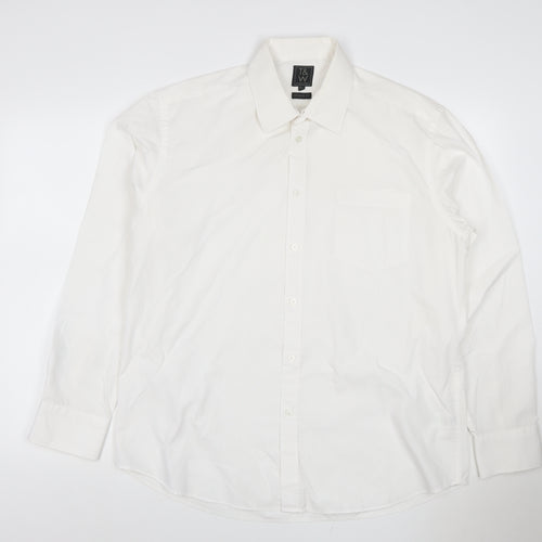 T&W Tailor & Wright Men’s Ivory 16.5 Regular Fit Formal Dress Shirt