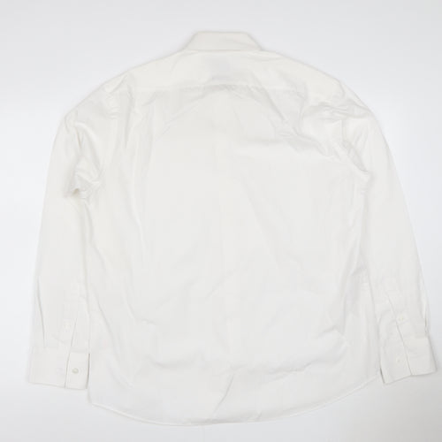 T&W Tailor & Wright Men’s Ivory 16.5 Regular Fit Formal Dress Shirt