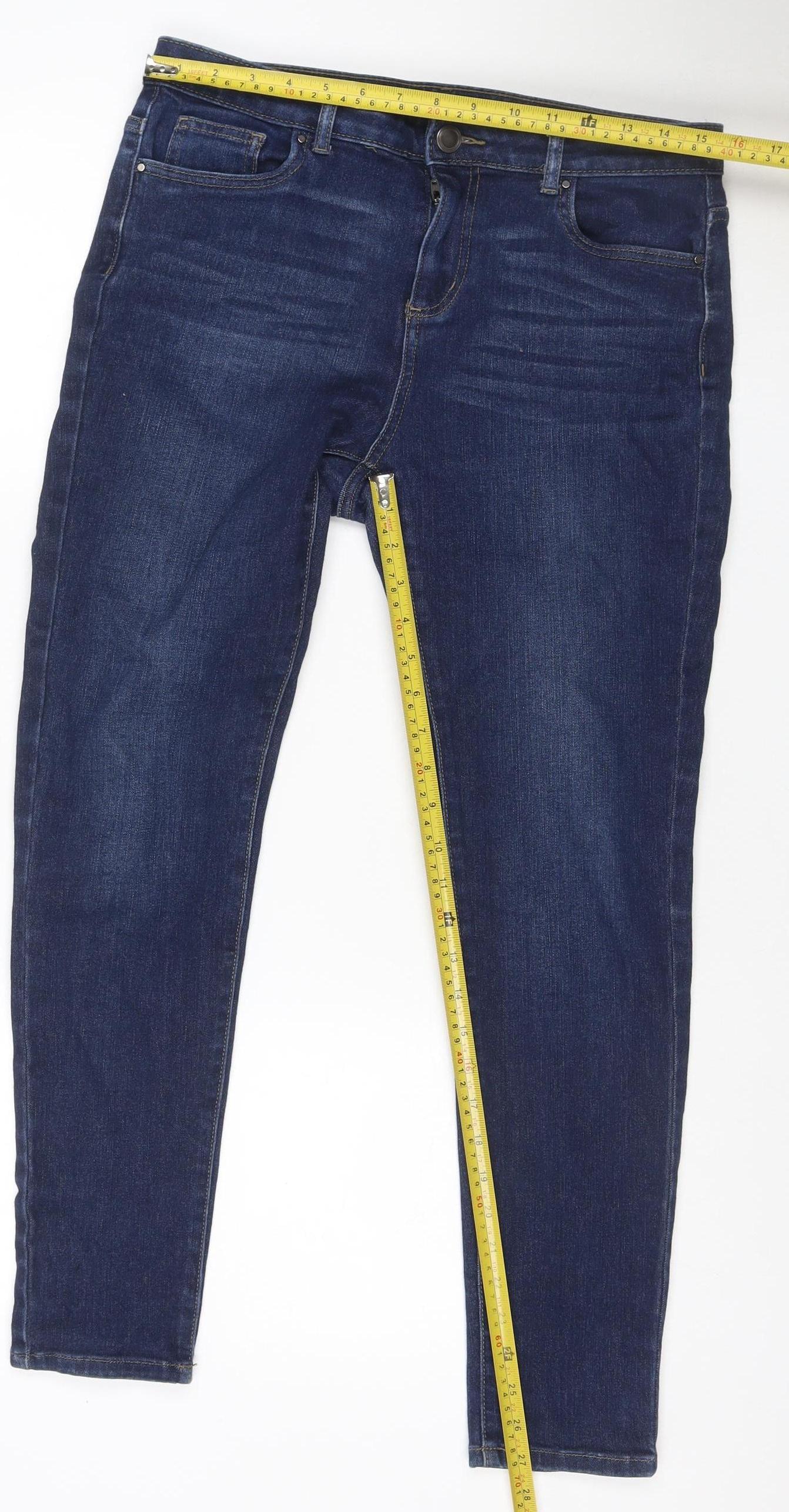 St Bernard Women’s Blue UK 14 Straight Stretch Dark Wash Jeans