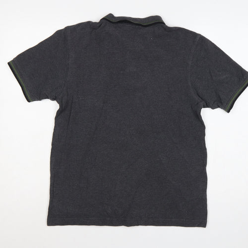 Fred Perry Men's Grey L Slim Fit Cotton Polo Shirt Logo