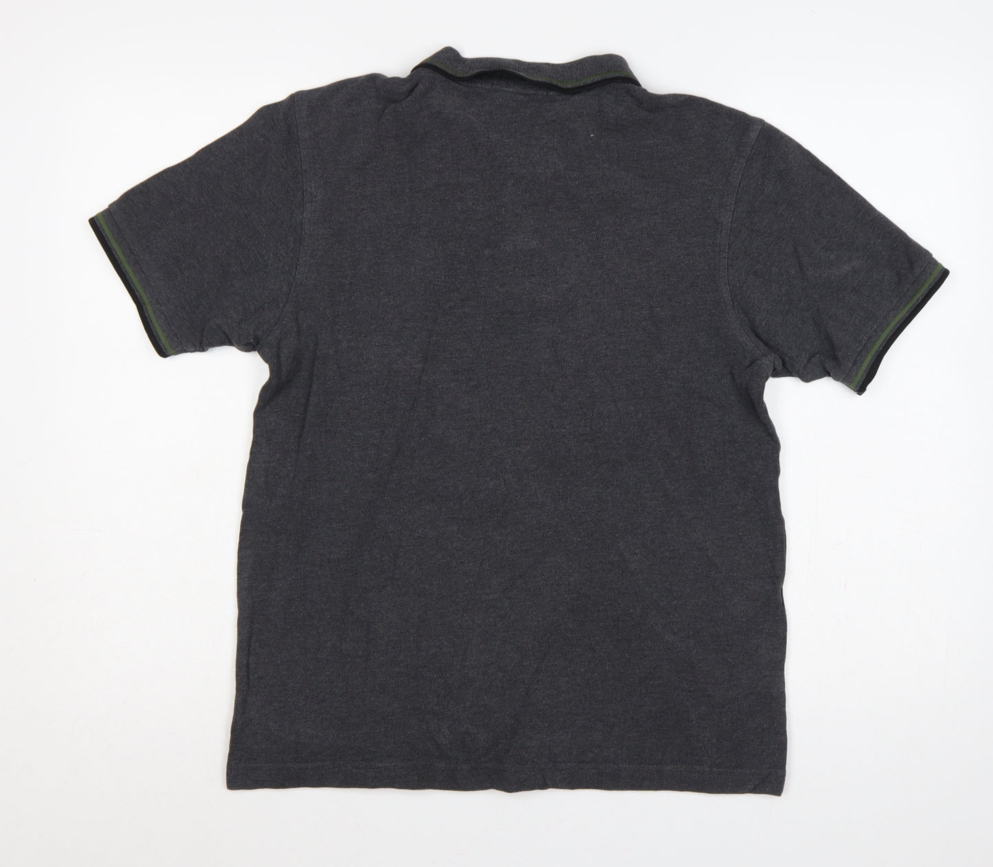 Fred Perry Men's Grey L Slim Fit Cotton Polo Shirt Logo