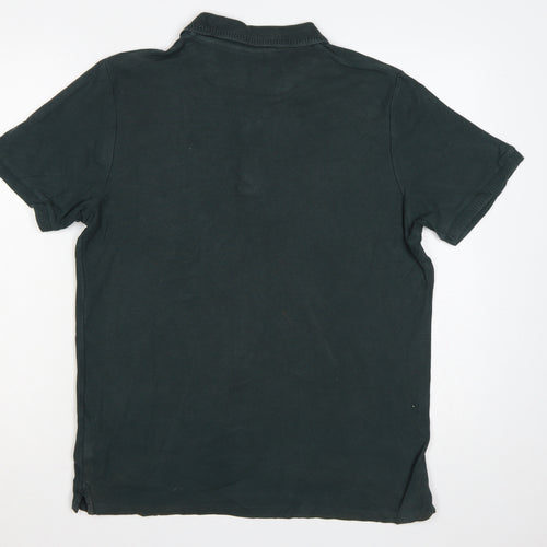 Ben Sherman Men's Dark Green L Cotton Short Sleeve Pocket Polo Shirt