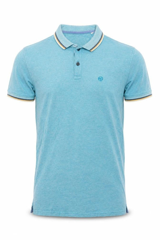 Racing Green Men’s Blue Cotton Polo Shirt Size S Short Sleeve Logo