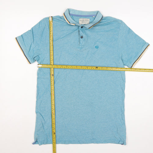 Racing Green Men’s Blue Cotton Polo Shirt Size S Short Sleeve Logo
