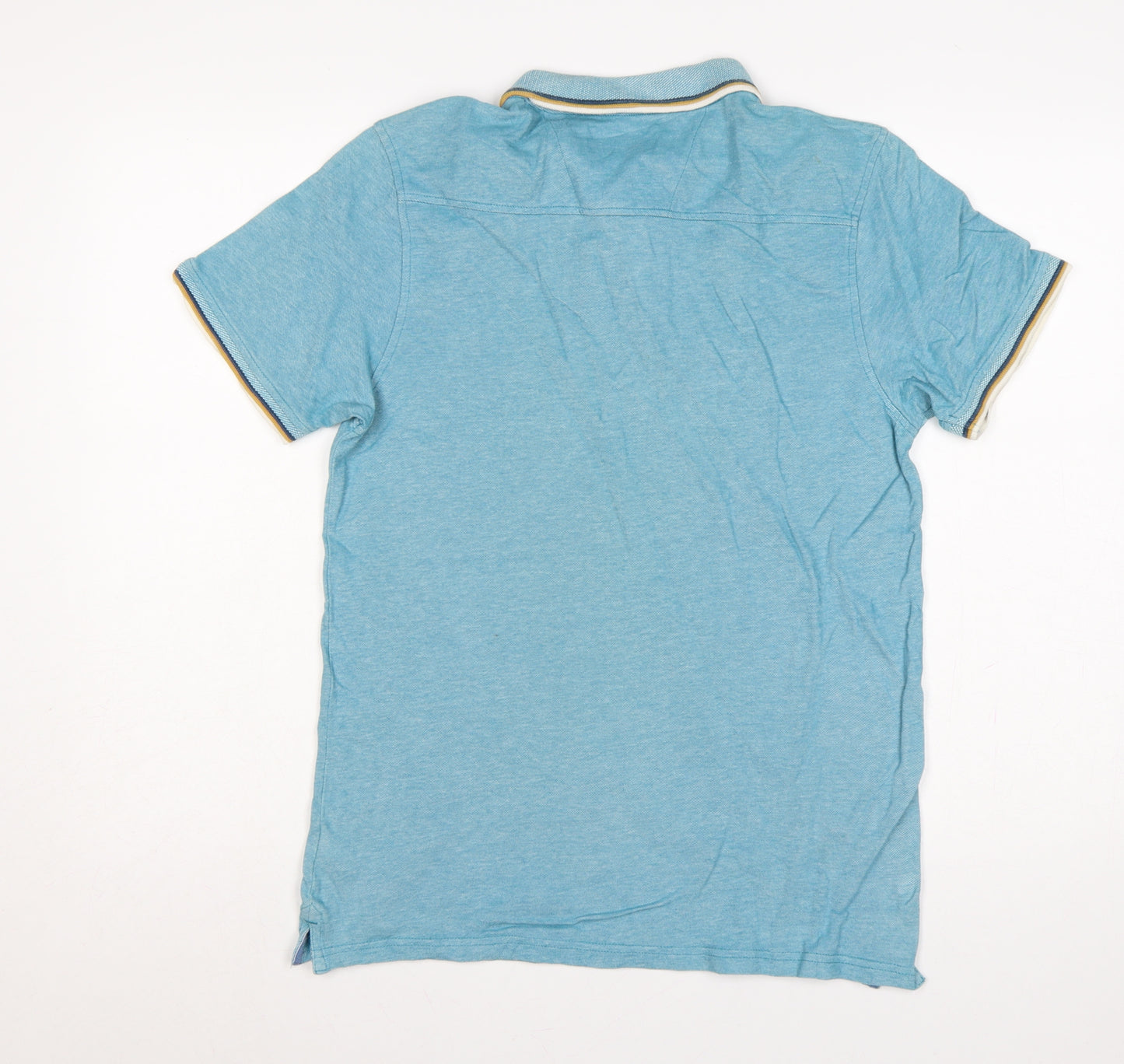 Racing Green Men’s Blue Cotton Polo Shirt Size S Short Sleeve Logo