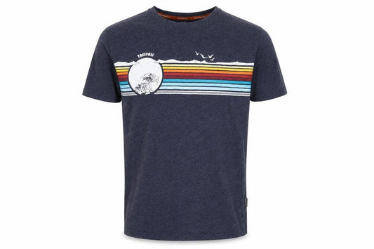 Trespass Mens Blue M Quick Dry Beach Graphic Stripe T-Shirt