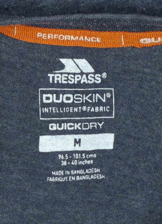 Trespass Mens Blue M Quick Dry Beach Graphic Stripe T-Shirt