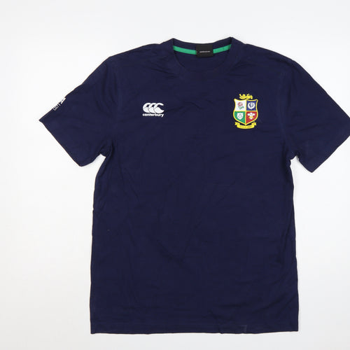 Canterbury Men’s Navy L British & Irish Lions Rugby T-Shirt Crew Neck