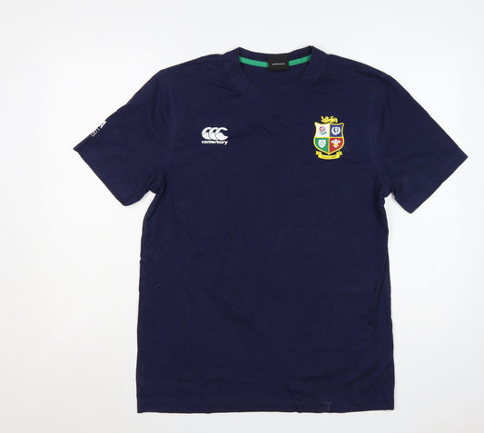 Canterbury Men’s Navy L British & Irish Lions Rugby T-Shirt Crew Neck