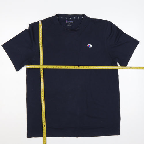 Champion Men’s Blue M Athletic Logo Short Sleeve Crew Neck T-Shirt