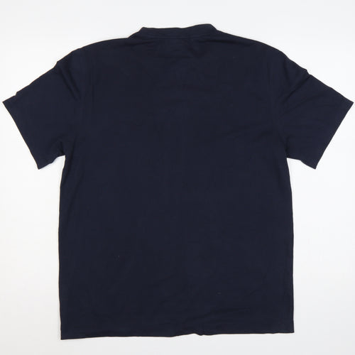 Champion Men’s Blue M Athletic Logo Short Sleeve Crew Neck T-Shirt