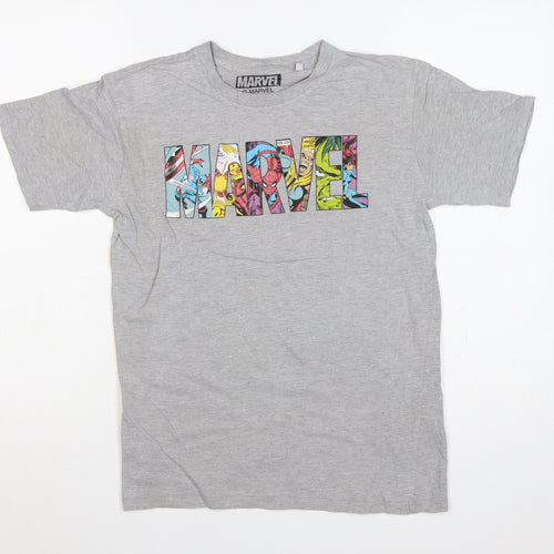 Marvel Boys Grey 12-13 Years Short Sleeve Graphic Print T-Shirt